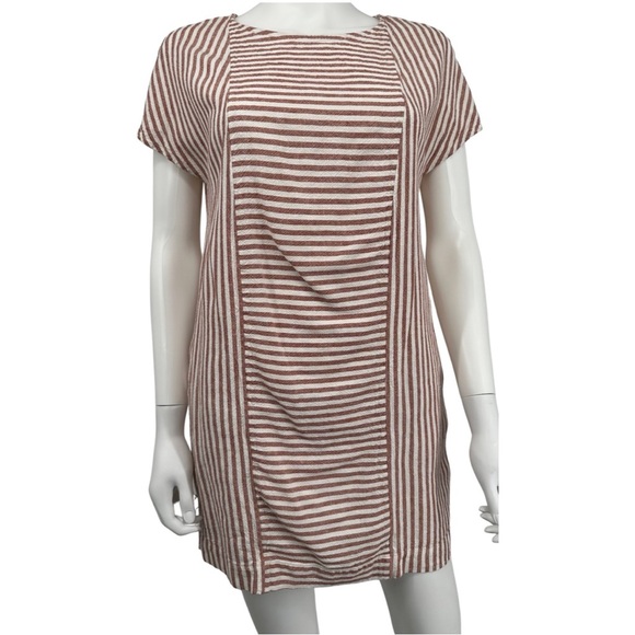 Madewell Linen Blend Button Back Dress - Picture 2 of 9